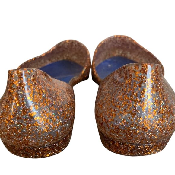 JEFFREY CAMPBELL Iridescent Orange Love D’Orsay Point Toe Jelly Flats Size 8.5 - Picture 7 of 11